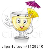Poster, Art Print Of Happy Pina Colada Cocktail Mascot