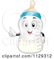 Poster, Art Print Of Happy Baby Milk Bottle Holding A Thumb Up