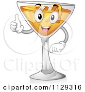 Cartoon Of A Happy Apple Jack Cocktail Holding A Thumb Up Royalty Free Vector Clipart