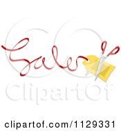 Poster, Art Print Of Scissors And A Tag In Sales Text