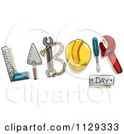 Poster, Art Print Of Labor Day Text And Tools 2