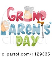 Poster, Art Print Of Granny And Grandpa With Grandparents Day Text