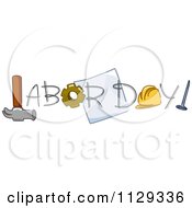 Poster, Art Print Of Labor Day Text And Tools 1
