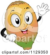 Poster, Art Print Of Prickly Pear Cactus Mascot Holding A Thumb Up