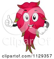 Dragon Fruit Mascot Holding A Thumb Up