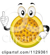 Cartoon Of A Passion Fruit Mascot Holding A Thumb Up Royalty Free Vector Clipart