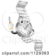 Poster, Art Print Of Watch Mascot Holding Up A Repair Screwdriver