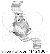 Poster, Art Print Of Watch Mascot Holding A Thumb Up