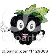 Poster, Art Print Of Blackberry Mascot Holding A Thumb Up
