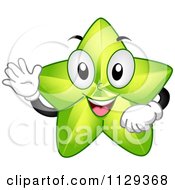 Cartoon Of A Star Fruit Mascot Holding A Thumb Up Royalty Free Vector Clipart by BNP Design Studio