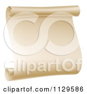 Clipart Of An Aged Scroll Banner Royalty Free Vector Illustration