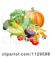 Poster, Art Print Of Fresh Harvest Vegetables