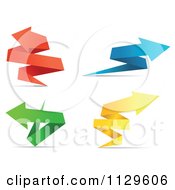 Poster, Art Print Of Colorful Origami Paper Arrows 3