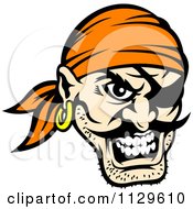 Poster, Art Print Of Angry Pirate Face With An Eye Patch 3