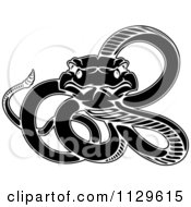 Poster, Art Print Of Black And White Snake