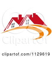 Clipart Of Houses With Roof Tops 14 Royalty Free Vector Illustration