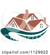 Poster, Art Print Of Houses With Roof Tops 12