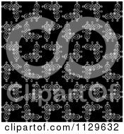 Clipart Of A Seamless Black And White Swirl Background Pattern Royalty Free Vector Illustration