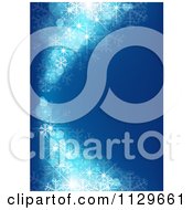 Poster, Art Print Of Blue Snowflake Curve Christmas Background