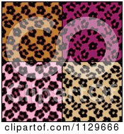 Seamless Colorful Leopard Print Patterns