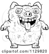 Outlined Ugly Pig