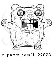 Poster, Art Print Of Outlined Angry Ugly Panda