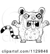 Poster, Art Print Of Outlined Angry Ugly Lemur