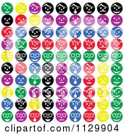 Poster, Art Print Of Background Of Colorful Expressional Faces