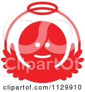 Poster, Art Print Of Round Red Angel Christmas Avatar