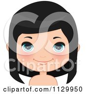 Poster, Art Print Of Cute Black Haired Girl Wearing Her Hair Down 2