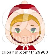 Poster, Art Print Of Blond Haired Christmas Girl Smiling And Wearing A Hood 1