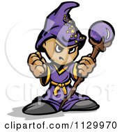 Tough Little Wizard Holding A Fist And Staff
