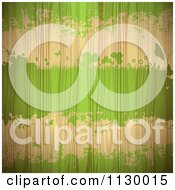 Poster, Art Print Of Green Grunge And Clovers On Wood Grain