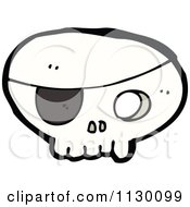 Cartoon Of A Pirate Skull 3 Royalty Free Vector Clipart