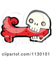 Poster, Art Print Of Skull Spurting Blood 4