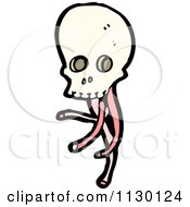Cartoon Of A Skull With Cables 1 Royalty Free Vector Clipart