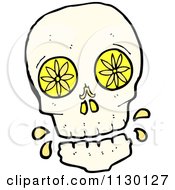 Poster, Art Print Of Skull With Lemon Slices And Drops