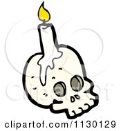 Poster, Art Print Of Burning Candle On A Skull