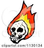 Poster, Art Print Of Human Skull With Flames 7
