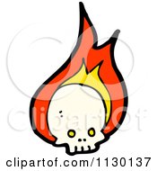 Poster, Art Print Of Human Skull With Flames 9