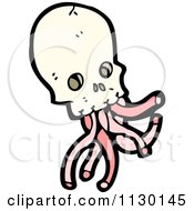 Cartoon Of A Skull With Cables 2 Royalty Free Vector Clipart