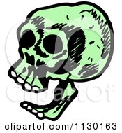 Poster, Art Print Of Laughing Green Skull