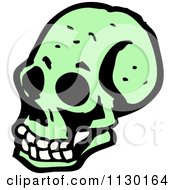 Poster, Art Print Of Green Skull 10