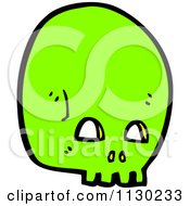 Poster, Art Print Of Green Skull 2
