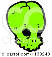 Poster, Art Print Of Green Alien Skull 5