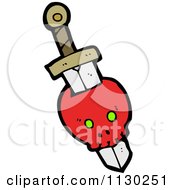 Poster, Art Print Of Sword Through A Red Skull 3