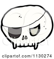 Cartoon Of A Pirate Skull 1 Royalty Free Vector Clipart