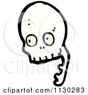 Cartoon Of A Laughing Skull 1 Royalty Free Vector Clipart