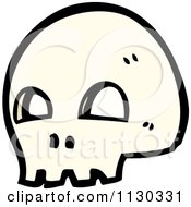 Cartoon Of A Skull 3 Royalty Free Vector Clipart