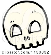 Cartoon Of A Skull 4 Royalty Free Vector Clipart